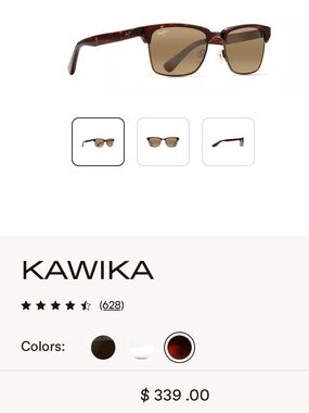Maui Jim Kawika Brown and Gold Frame with Brown Lenses